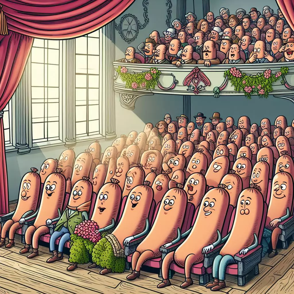 a group of sausages at the theatre