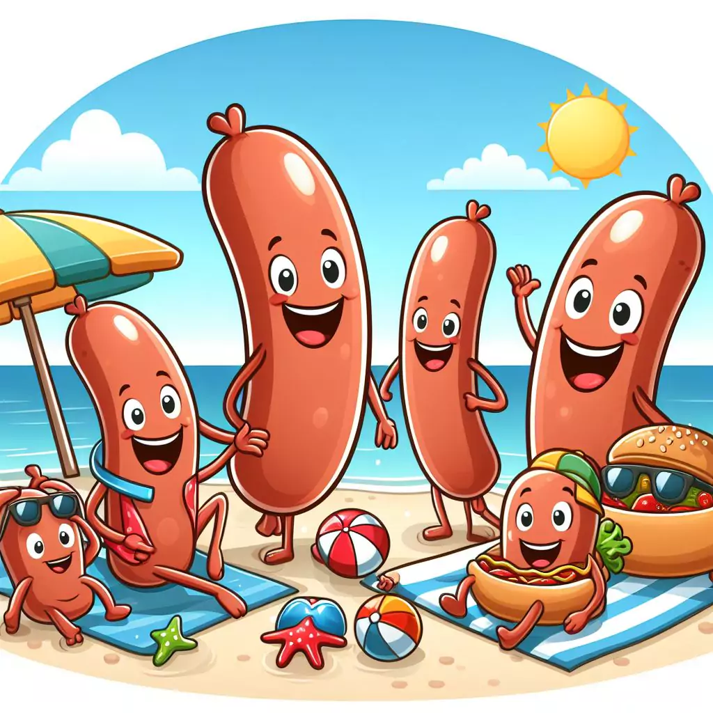 sausages at the beach